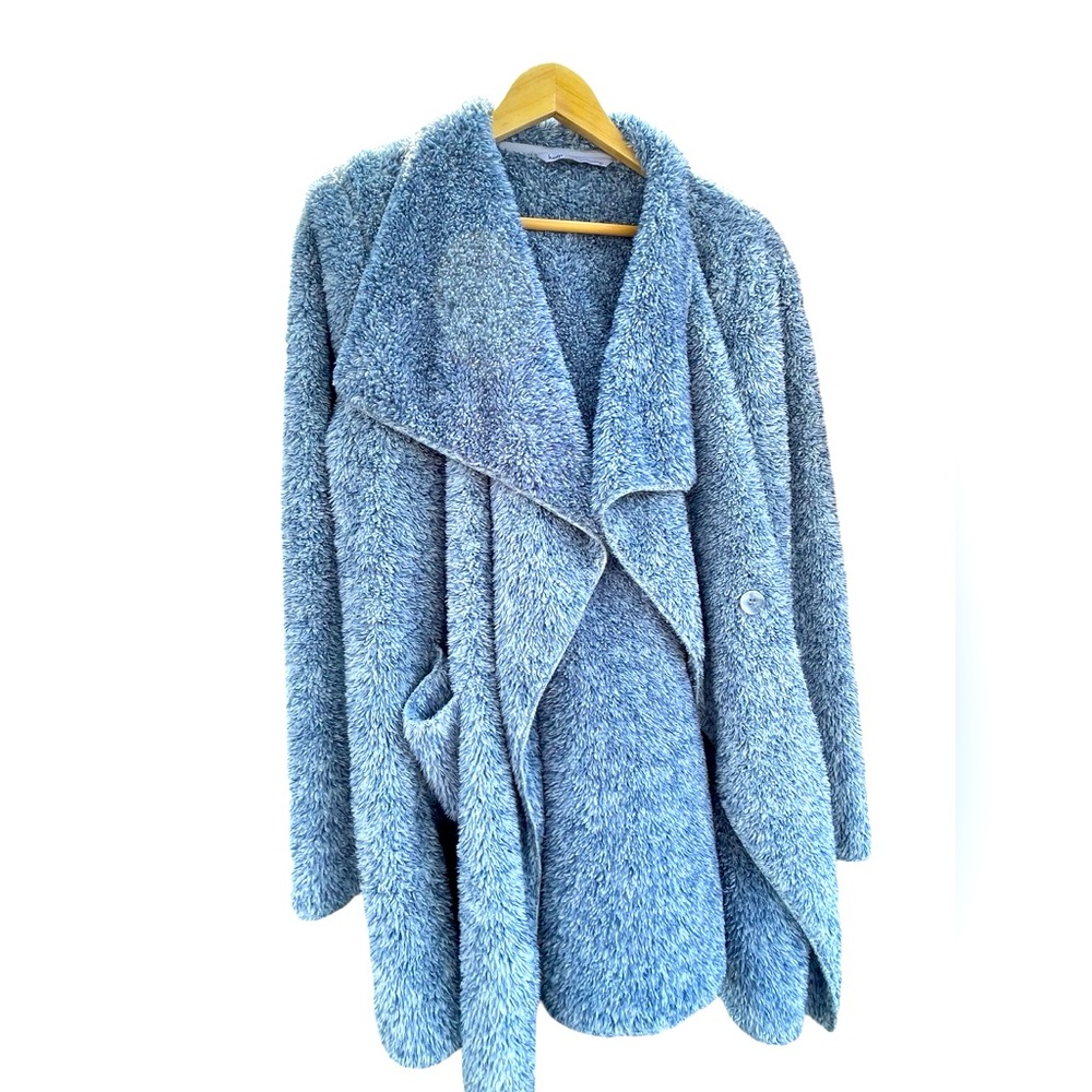 Soft Surroundings size Large women’s jacket teddy/soft/ ice blue/